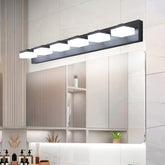Modern 6 Lights Black LED Makeup Mirror Fixtures For Bathroom And Vanity Unavailable Platforms- Temu