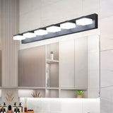 Modern 6 Lights Black LED Makeup Mirror Fixtures For Bathroom And Vanity Unavailable Platforms- Temu