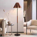 Floor Lamp With Leather Lampshade Perfect For Living Rooms, Bedrooms, Offices