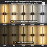 28 2-Pack Modern LED Wall Sconce, Minimalist Indoor Wall Light Fixtures, Black Matte Finish For Living Room, Bedroom, Hallway, Hotel, And Home Decor