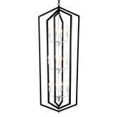12-Light Farmhouse Kitchen Chandeliers, Matte Black And Sliver Vintage Rustic Cage Light Fixture Adjustable Height Chandeliers For Dining Room Hallway Foyer Entryway E12 Bulbs Not Included
