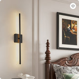 28 2-Pack Modern LED Wall Sconce, Minimalist Indoor Wall Light Fixtures, Black Matte Finish For Living Room, Bedroom, Hallway, Hotel, And Home Decor