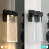Outdoor Waterproof Transparent LED Crystal Wall Lamp  2 Packs With Light Sense