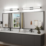 Black Modern Bathroom Light Fixtures Over Mirror 41 Inch LED Vanity Lights Bar For Bath