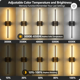 28  2-Pack Modern LED Wall Sconce, Minimalist Indoor Wall Light Fixtures, Black Matte Finish For Living Room, Bedroom, Hallway, Hotel, And Home Decor