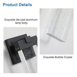 Outdoor Waterproof Transparent LED Crystal Wall Lamp  2 Packs With Light Sense